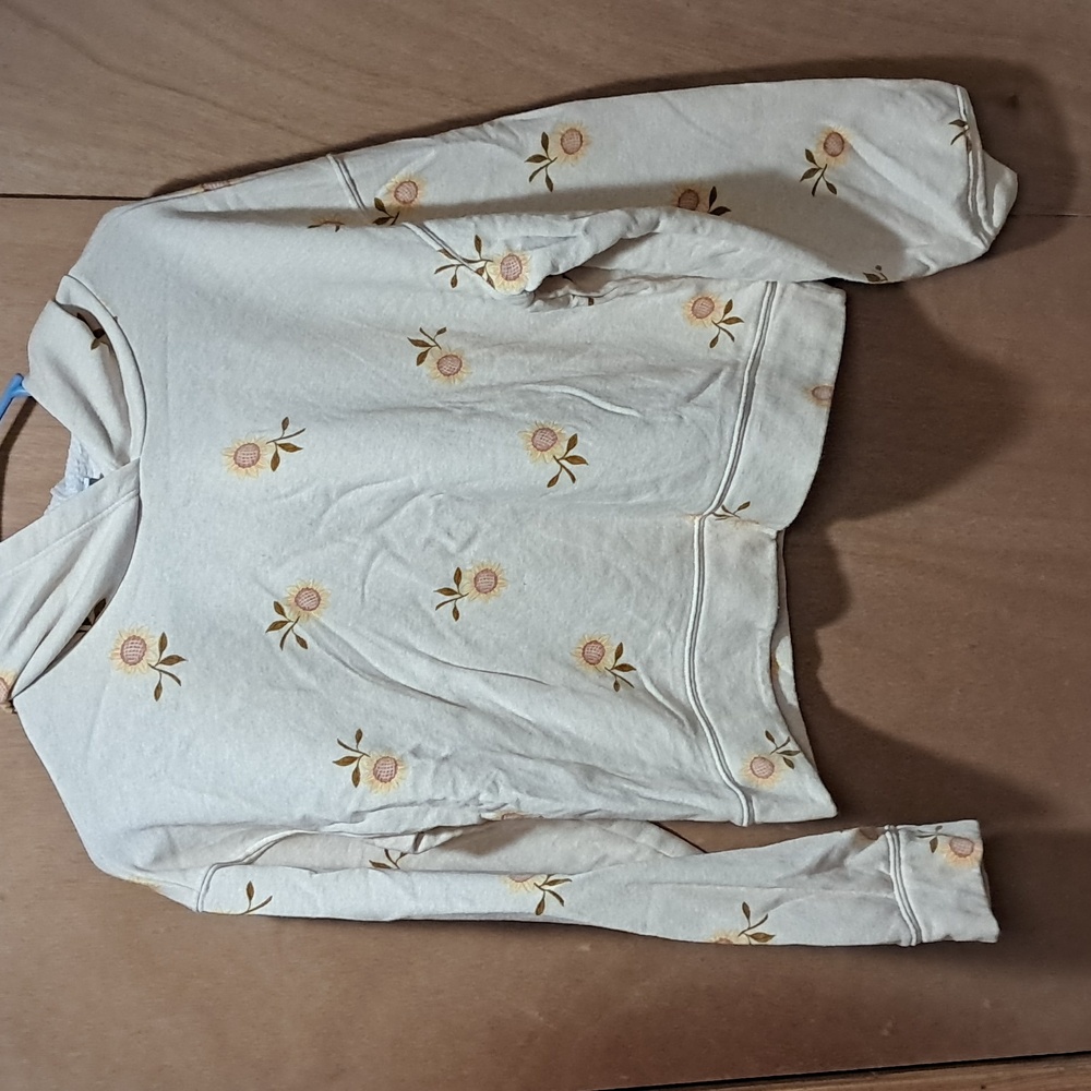 Old Navy Cream Floral Kids Hoodie